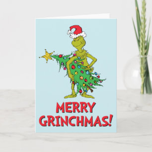 Klassischer Grinch Unartig Feiertagskarte