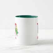 Klassischer Grinch | Unartiger Name & Monogramm U Tasse (Zentrum)