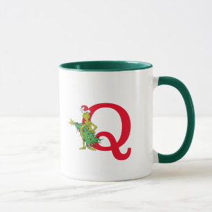 Klassischer Grinch Unartiges Monogramm Q Tasse