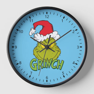 Klassischer Grinch Ungezogen oder Nett Uhr