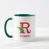 Klassischer Grinch | Ungezogener Name & Monogramm Tasse (Links)