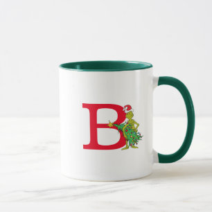 Klassischer Grinch Ungezogenes Monogramm B Tasse