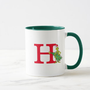 Klassischer Grinch   Ungezogenes Monogramm H Tasse