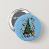 Klassischer Grinch | Weihnachtsbaum Button (Vorne & Hinten)
