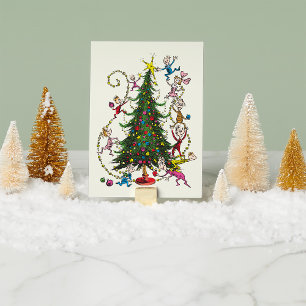 Klassischer Grinch   Weihnachtsbaum Feiertagskarte
