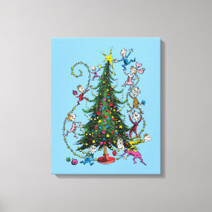 Klassischer Grinch   Weihnachtsbaum Leinwanddruck