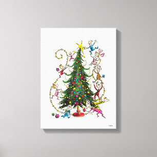 Klassischer Grinch   Weihnachtsbaum Leinwanddruck