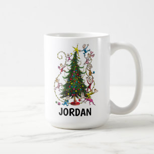 Klassischer Grinch Weihnachtsbaum - Maßgeschneid Kaffeetasse
