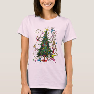 Klassischer Grinch Weihnachtsbaum T-Shirt