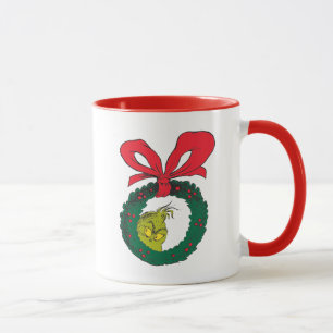 Klassischer Grinch   Weihnachtskranz Tasse