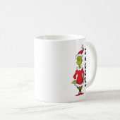 Klassischer Grinch | Weihnachtsmann Custom Kaffeetasse (VorderseiteRechts)