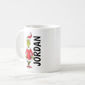 Klassischer Grinch | Weihnachtsmann Custom Kaffeetasse (Vorderseite Links)