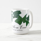 Klassischer Grüner Englischer Efeu grüne Botanik Kaffeetasse (VorderseiteRechts)