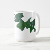 Klassischer grüner Englischer Efeu grüner botanisc Kaffeetasse (VorderseiteRechts)