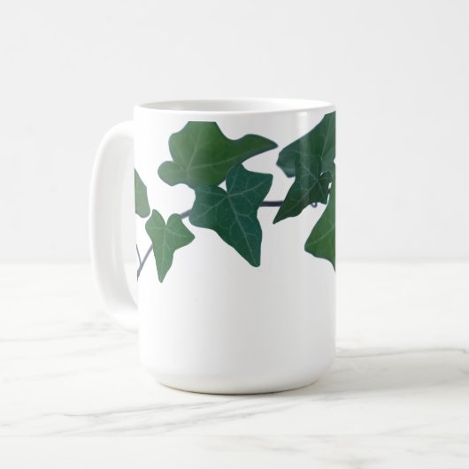 Klassischer grüner Englischer Efeu grüner botanisc Kaffeetasse (Vorderseite Links)