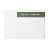 Klassischer grüner Houndstooth Frohe Weihnachten  (Rückseite)