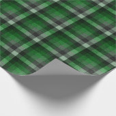 Klassischer grüner Tartan-Karo.  Geschenkpapier (Ecke)