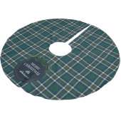 Klassischer grüner Tartan-Karo-Tannenbaumskleid Polyester Weihnachtsbaumdecke (Schrägansicht)