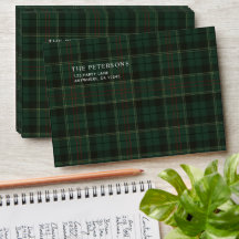 Klassischer grüner Tartan-Karo-Weihnachten