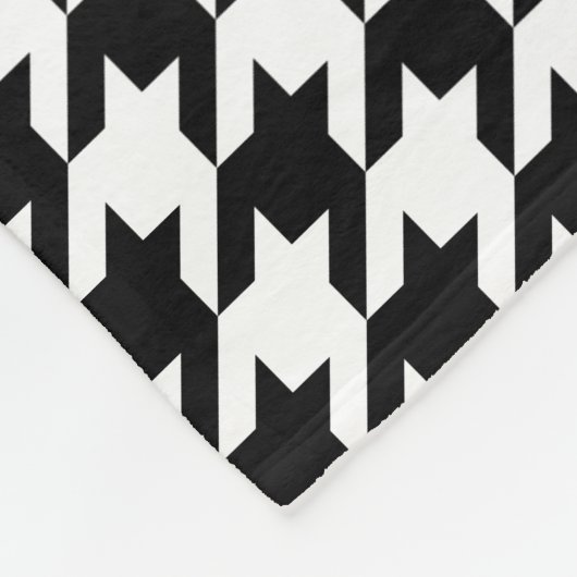 Klassischer Hahnentrittmustermuster Dogstooth Fleecedecke (Ecke)