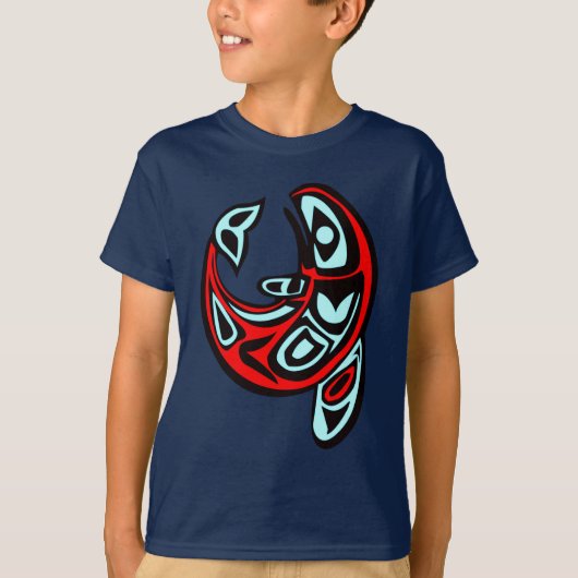 Klassischer Haida Orca Totem Tattoo Killer Whale T-Shirt (Vorderseite)