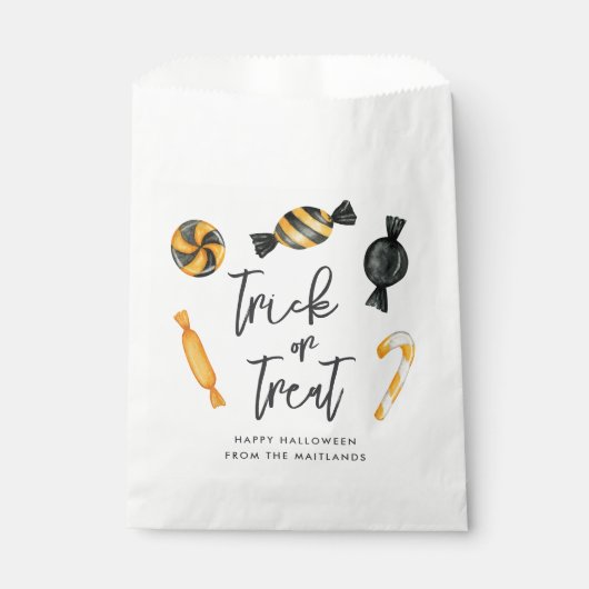 Klassischer Halloween Candy Trick oder Treat Geschenktütchen (Vorderseite)