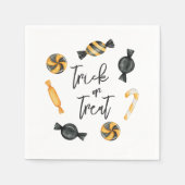 Klassischer Halloween Candy Trick oder Treat Serviette (Vorderseite)