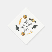 Klassischer Halloween Candy Trick oder Treat Serviette (Ecke)