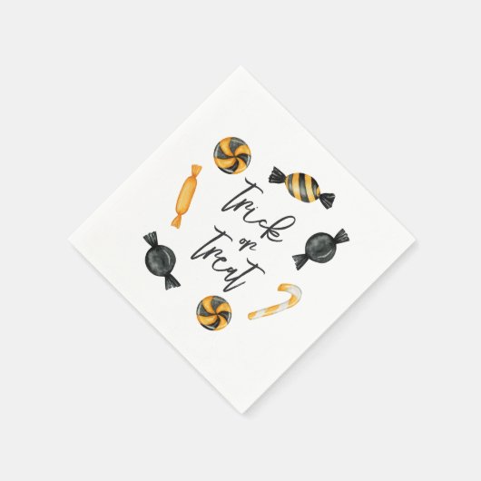 Klassischer Halloween Candy Trick oder Treat Serviette (Ecke)