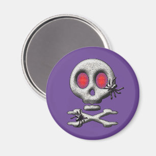 Klassischer Halloween-Schreckschädel mit gruselige Magnet