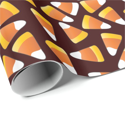 Klassischer Halloween-Süßigkeits-Mais Geschenkpapier (Rolleneckpunkt)