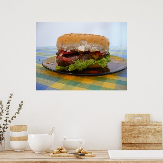 Klassischer Hamburger Poster (Küche)