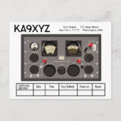 Klassischer Hammarlund SP-600 Radio Receiver QSL Postkarte (Vorderseite)