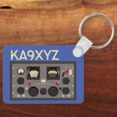 Klassischer Hammarlund SP-600Radio Receiver Schlüsselanhänger (Vorderseite)