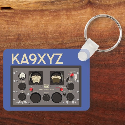 Klassischer Hammarlund SP-600Radio Receiver Schlüsselanhänger (Vorderseite)