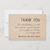 KLASSISCHER HANDGESCHRIEBENER DANK IHRER KARTE - K (Vorderseite)