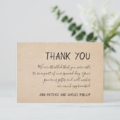 KLASSISCHER HANDGESCHRIEBENER DANK IHRER KARTE - K (Stehend Vorderseite)