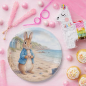 Klassischer Hase an einem sandigen Strand Pappteller (Party)