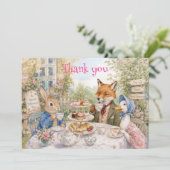 Klassischer Hase Fuchs & Ente Danke (Stehend Vorderseite)