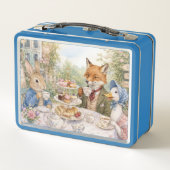 Klassischer Hase Fuchs & Ente Metall Brotdose (Rückseite)