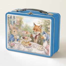 Klassischer Hase Fuchs & Ente Metall Brotdose