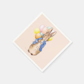 Klassischer Hase mit Ballons Serviette (Ecke)