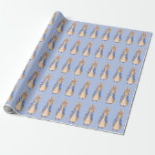 Klassischer Hase mit blauem Jackett Geschenkpapier (Ungerollt)