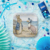 Klassischer Hase und Ente am Meer Pappteller (Party)