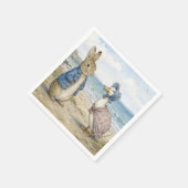 Klassischer Hase und Ente am Meer Serviette (Ecke)