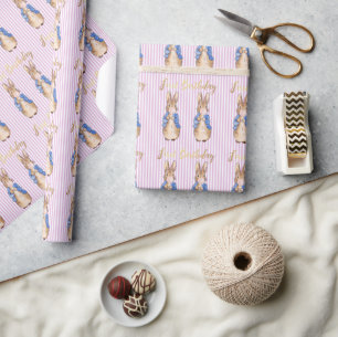 Klassischer Hasenkaninchen 1. Geburtstag  Geschenkpapier