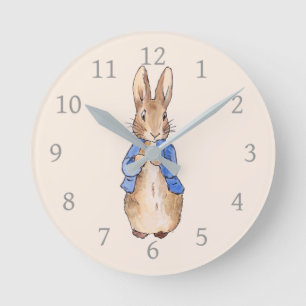 Klassischer Hasenkaninchen Runde Wanduhr