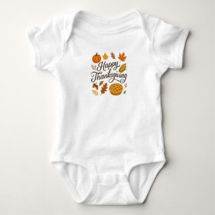 Klassischer Herbst-/Erntedank-Hoodie Baby Strampler