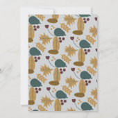 Klassischer Herbst-Hochzeitskranz Einladung (Rückseite)