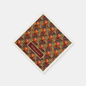 Klassischer Herbstleaf und Erntedank Obsternte Serviette (Ecke)